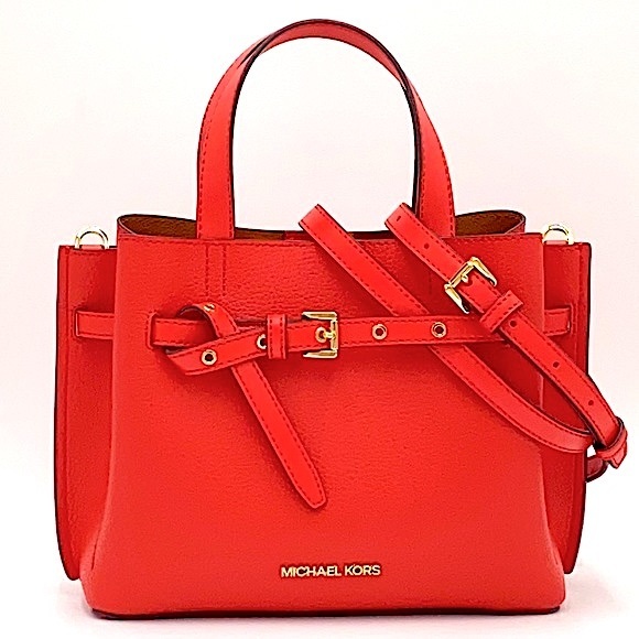 Michael Kors Handbags - MICHAEL KORS EMILIA SMALL SATCHEL 
 DARK SANGRIA